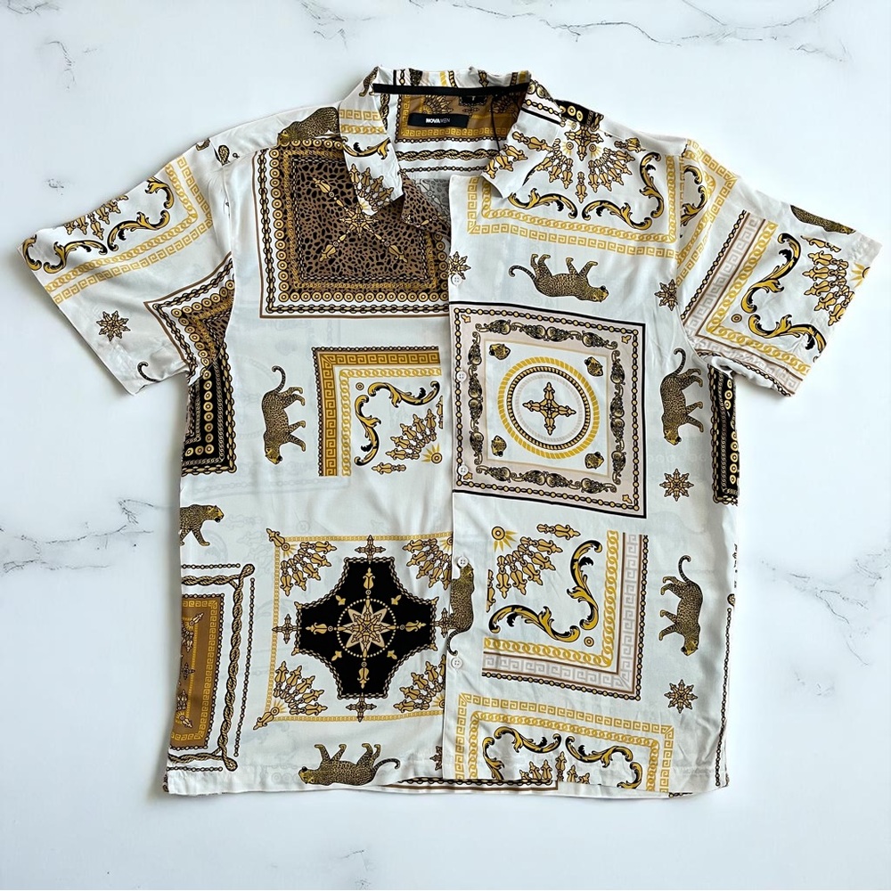 Leopard King Short Sleeve Button Up